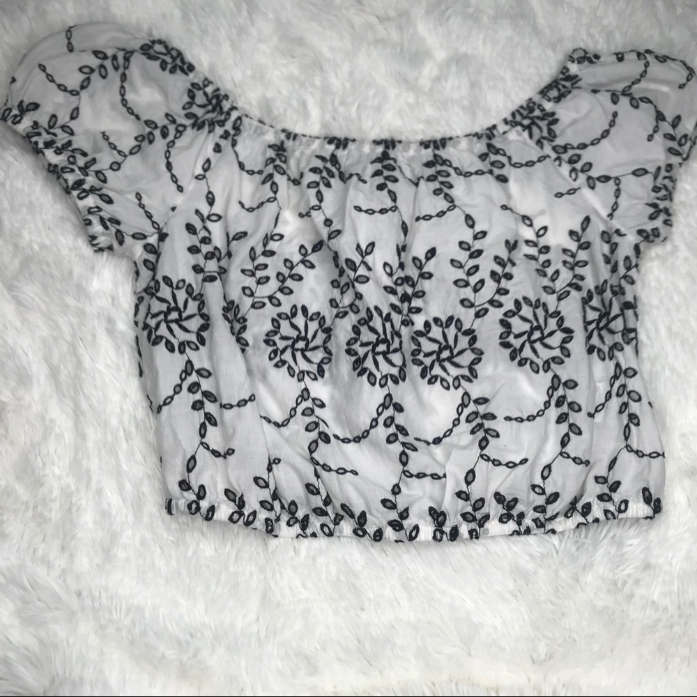 American Eagle off the shoulder crop top.